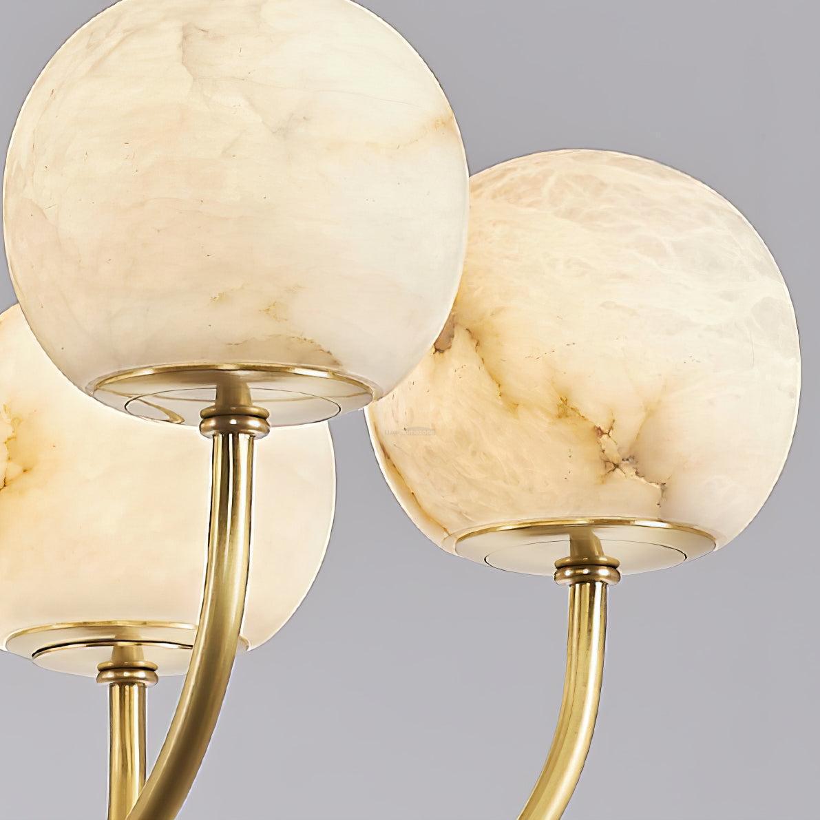 Aurelian Alabaster Globe Chandelier with 6/8/10/12 heads - 6 Heads ? 27.6▼ x H 21.7▼ / Dia 70cm x H 55cmBrass & Whitecasivra