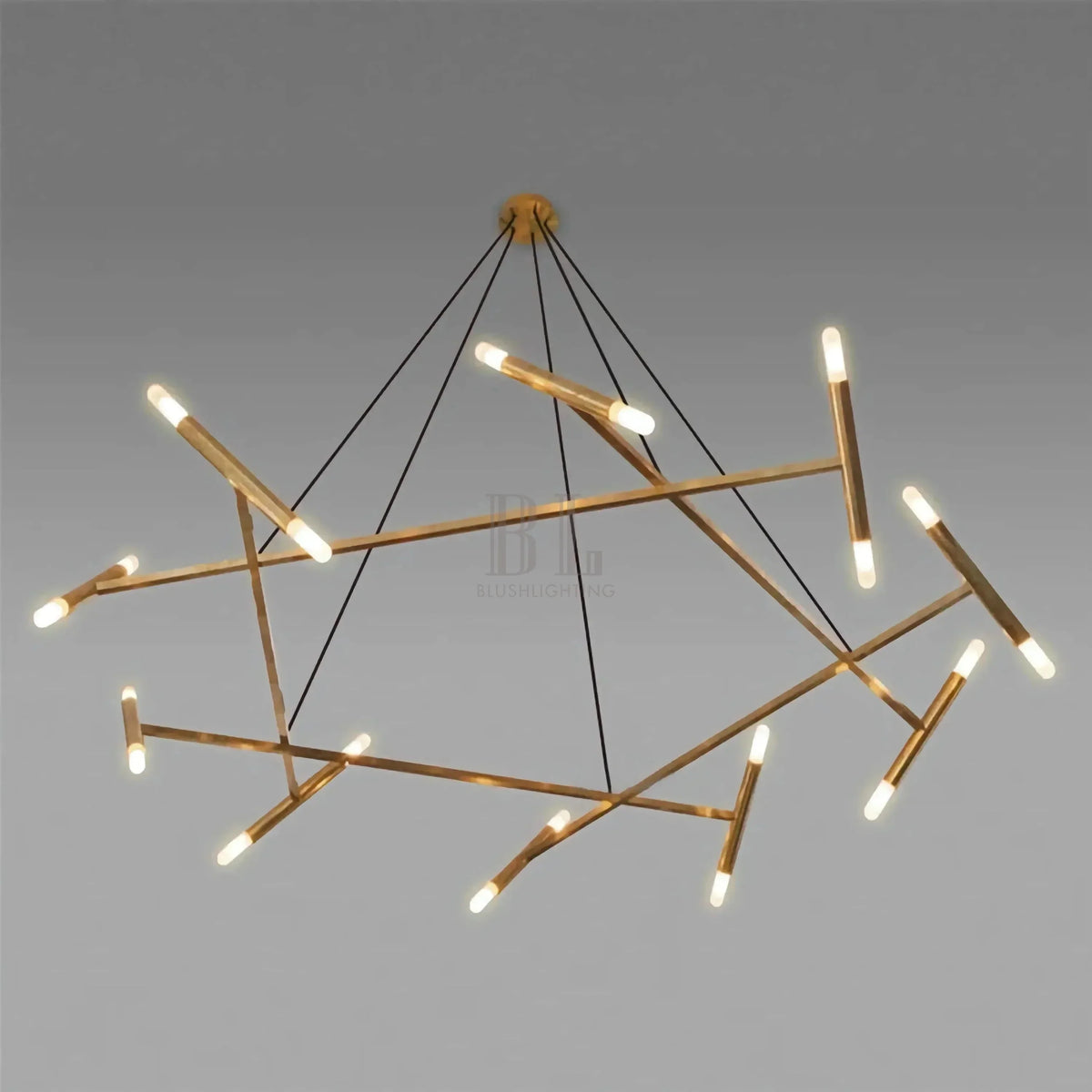 AURUM MODERN BRANCH CHANDELIER 23.6" 31.5" 39.4" 47.2"D - Ø 100 cm (39.4") × H 27 cm (10.6")casivra