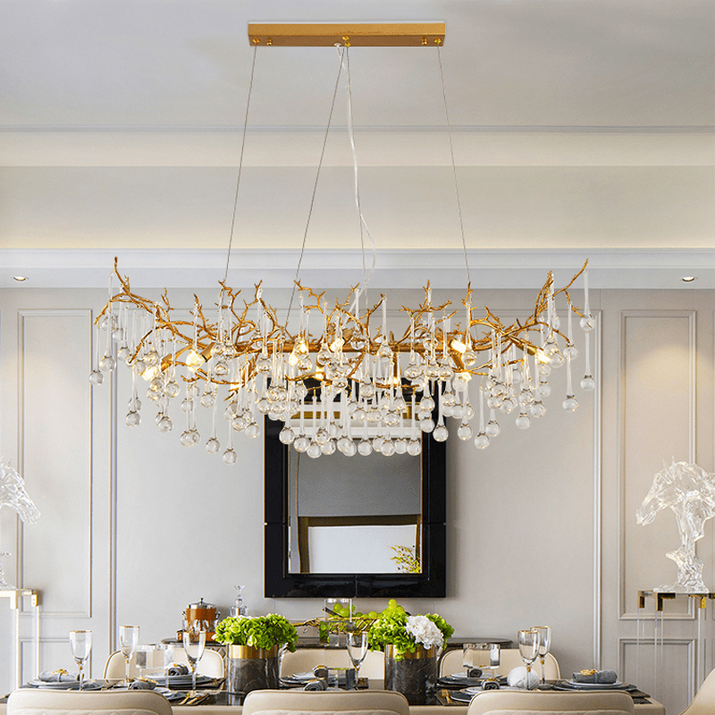 Avis Clear Crystal Branch Chandelier - 59.06“ Lcasivra