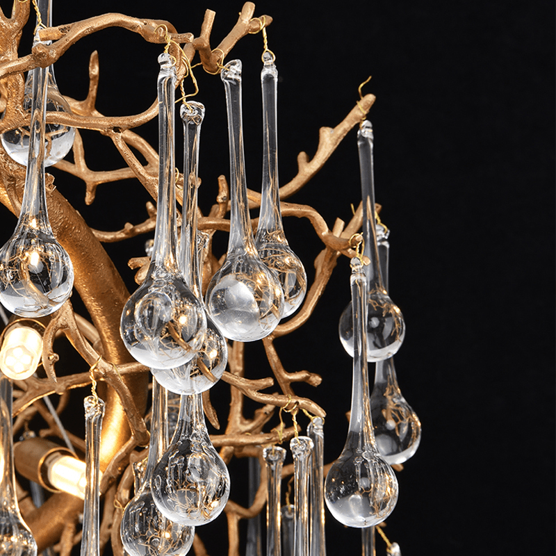 Avis Clear Crystal Ring Branch Chandelier - 23.62" diamcasivra