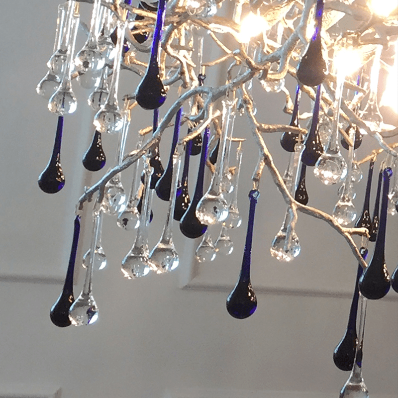 Avis Crystal Rain Branch Chandelier - 31.5" diamColorfulChromecasivra