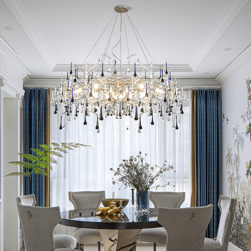 Avis Crystal Rain Branch Chandelier - 31.5" diamColorfulChromecasivra