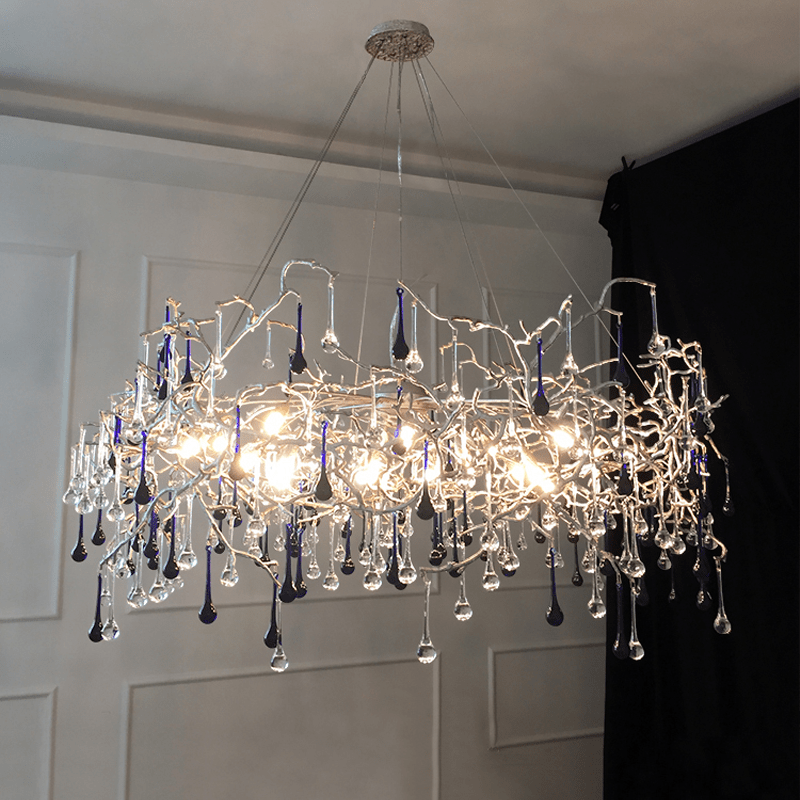 Avis Crystal Rain Branch Chandelier - 31.5" diamColorfulChromecasivra