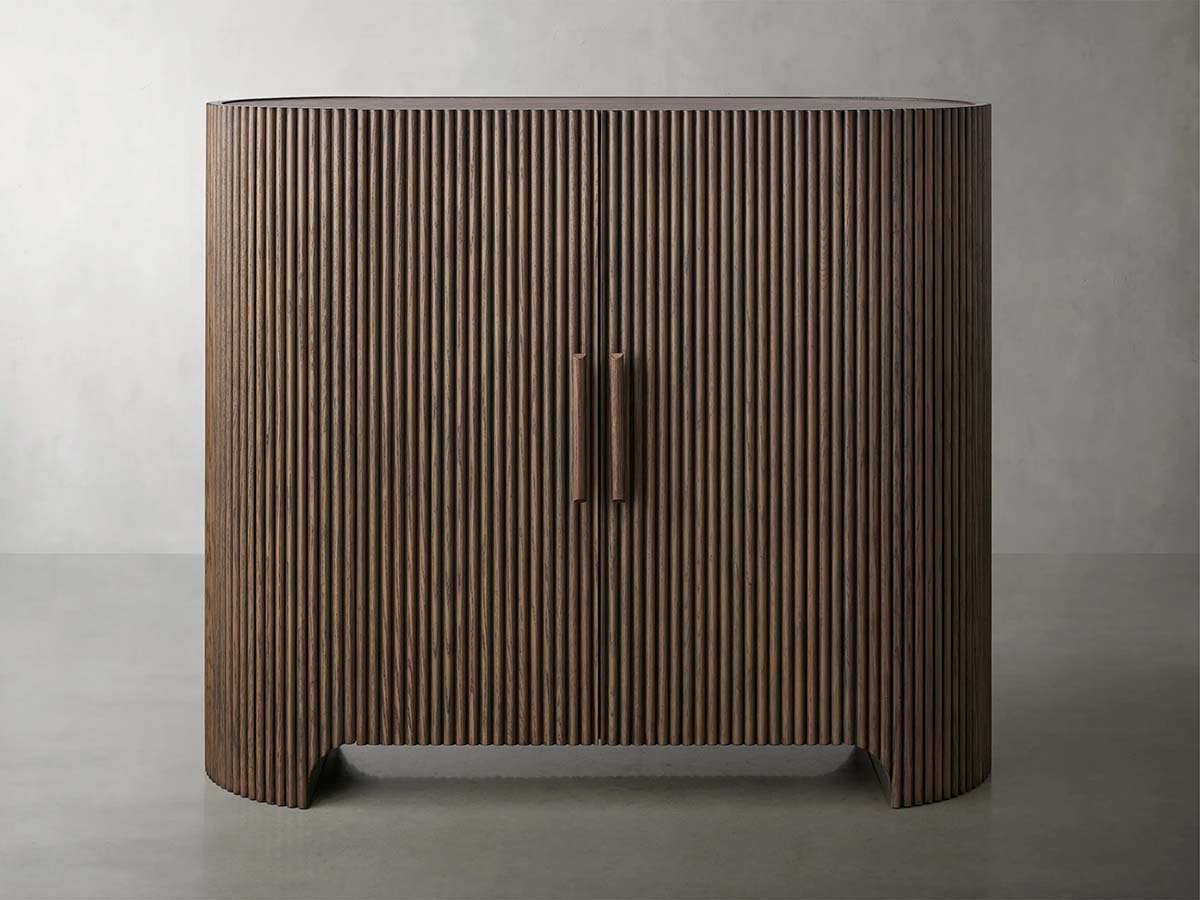 Aurelia Reeded Oak Marble Hall Chest