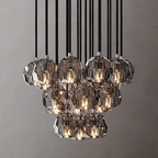 Boule De Radiant Crystal Cluster Chandelier 19"