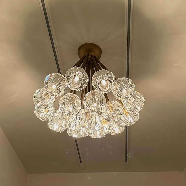Boule De Radiant Crystal Flush Mount 24"