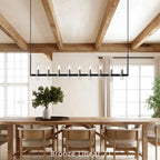 Ravelle Clear Glass Linear Chandelier 73"