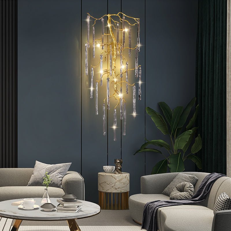 Beathe Light Luxury Crystal Branch Wall Sconce - casivra