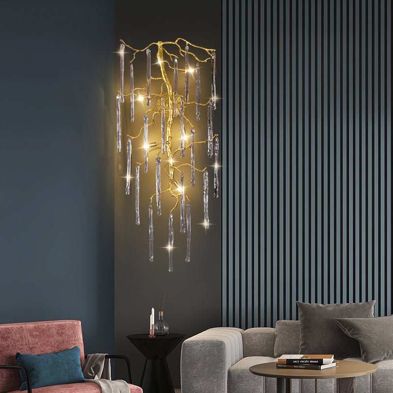 Beathe Light Luxury Crystal Branch Wall Sconce - casivra