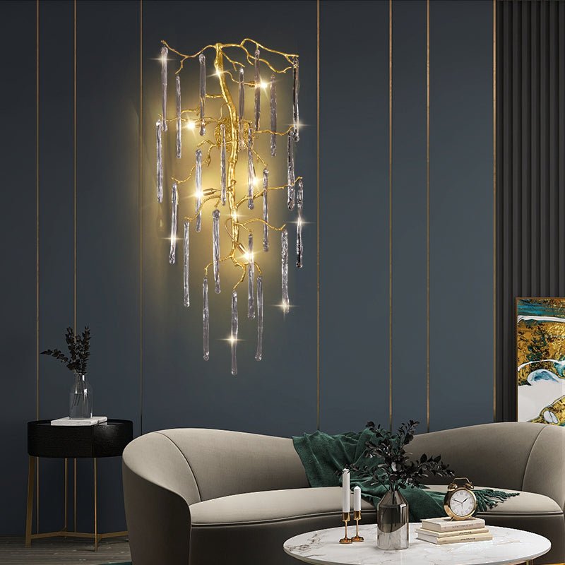 Beathe Light Luxury Crystal Branch Wall Sconce - casivra
