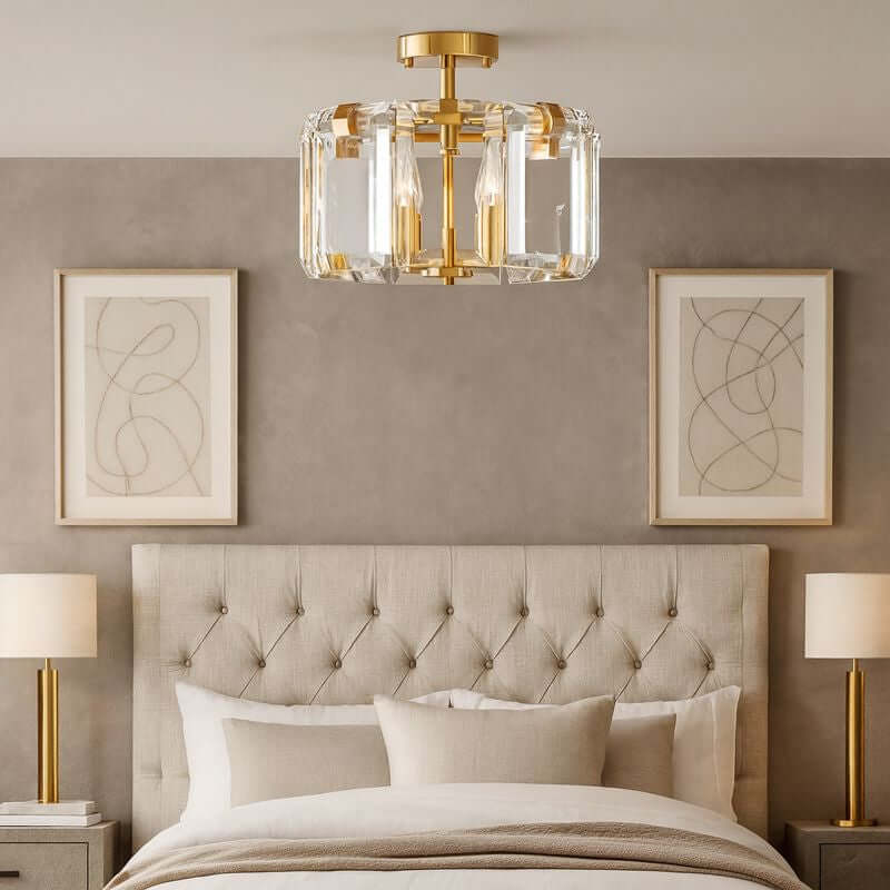 Brookhill flush mount ceiling light full view
