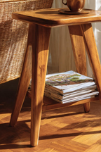 Farmhouse Wooden Side Table For Living Room Furniture Design