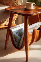 Farmhouse Solid Wood Side Table For Bedroom Decor And Home Style