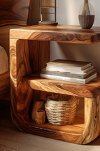 Farmhouse Solid Wood Side Table For Living Room And Bedroom Decor