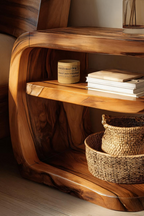 Modern Handcrafted Solid Wood Side Table For Furniture Decor