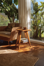 Farmhouse Wooden Side Table For Living Room Furniture Design