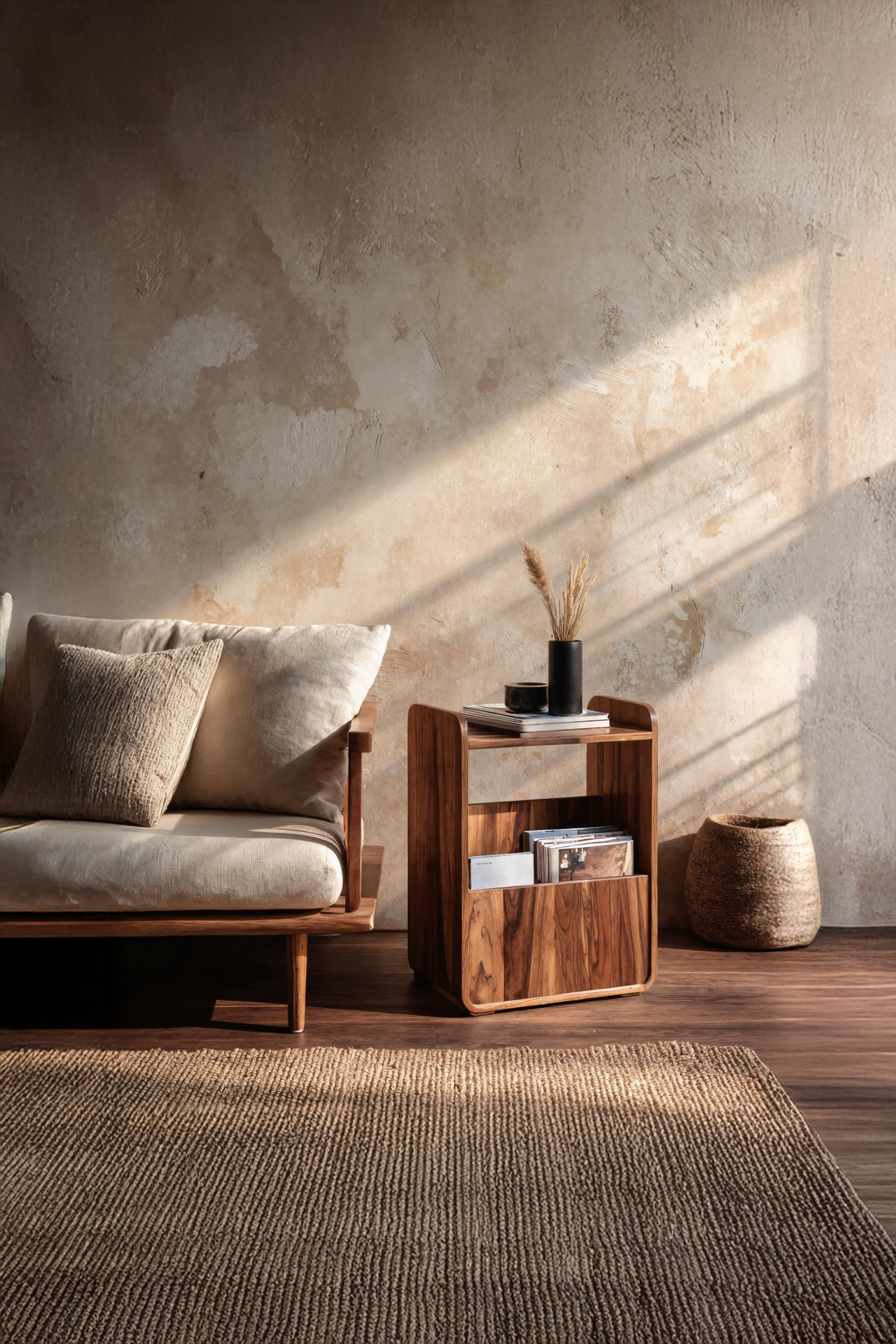 Mid Century Wooden Side Table For Living Room Furniture Decor