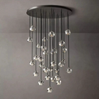 Boule De Radiant Crystal Cluster Chandelier 40"
