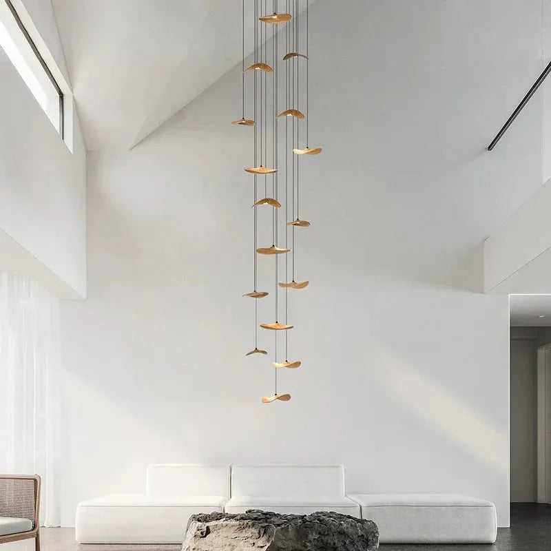 Bidi Multi Light Pendant Chandelier - Dark WoodRound 22 Lightcasivra