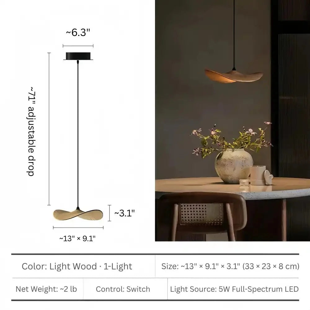Bidi Multi Light Pendant Chandelier - Light Wood1 Lightcasivra