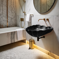 Handcrafted Solid Wood Wash Basin For Luxury Bathroom Furniture Decor