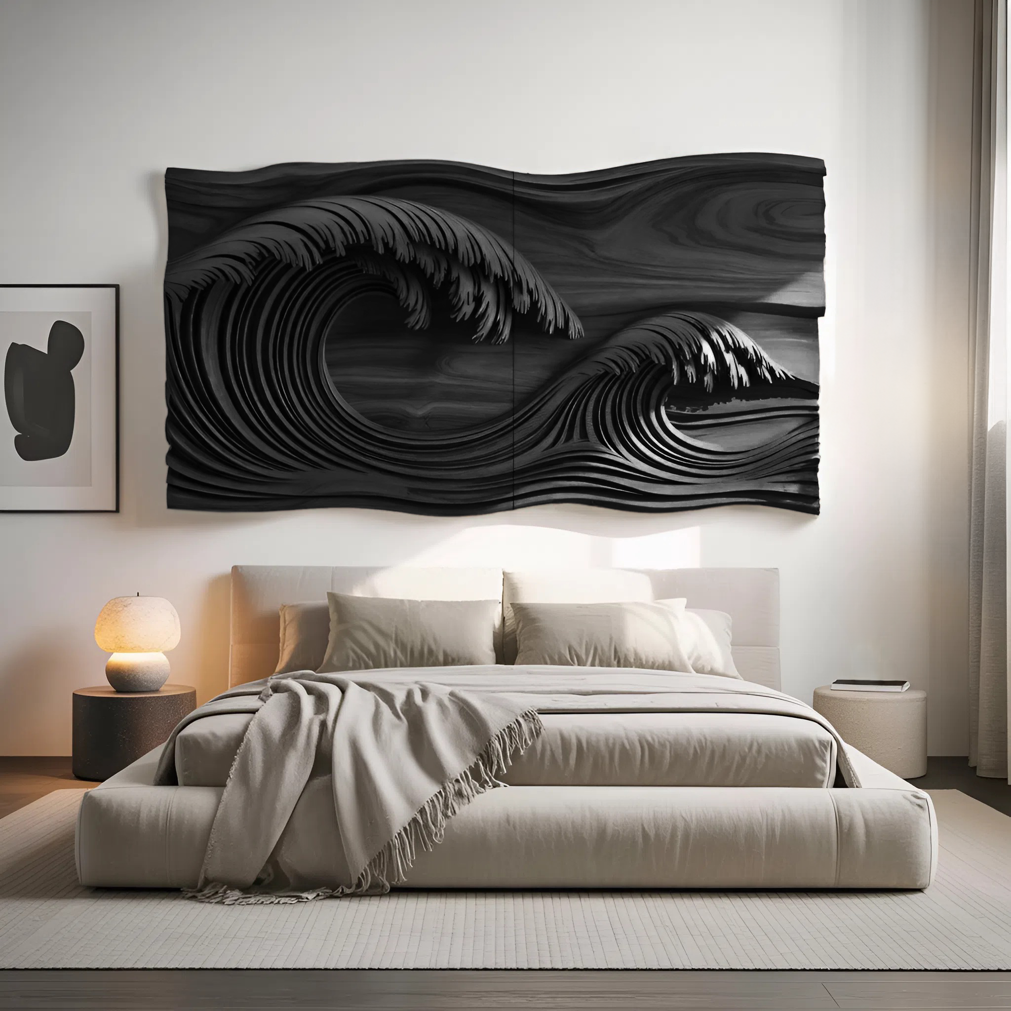 Ocean Wave Wall Sculpture For Bedroom