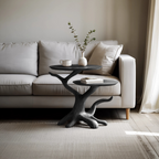 Farmhouse Solid Wood End Table For Living Room Decor And Storage