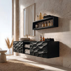 Sculptural Wall Mounted Bathroom Vanity For Bathroom Space