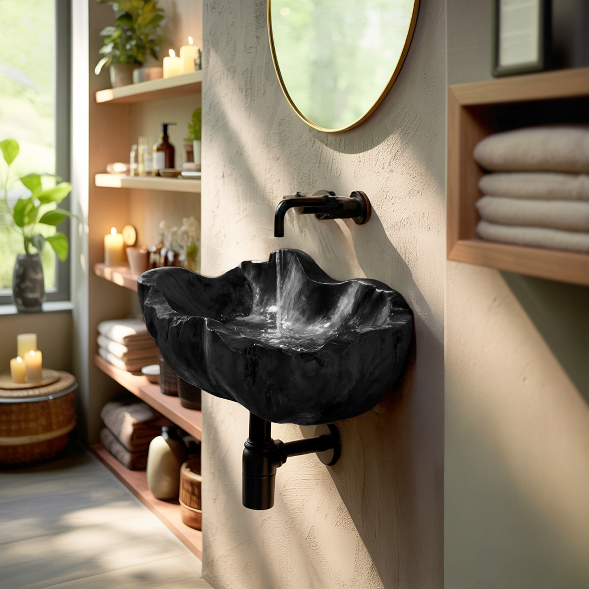 Modern Solid Wood Wash Basin For Luxury Bedroom Furniture Decor