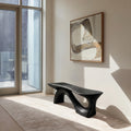 Modern Sculptural Bench With Organic Design For Living Room