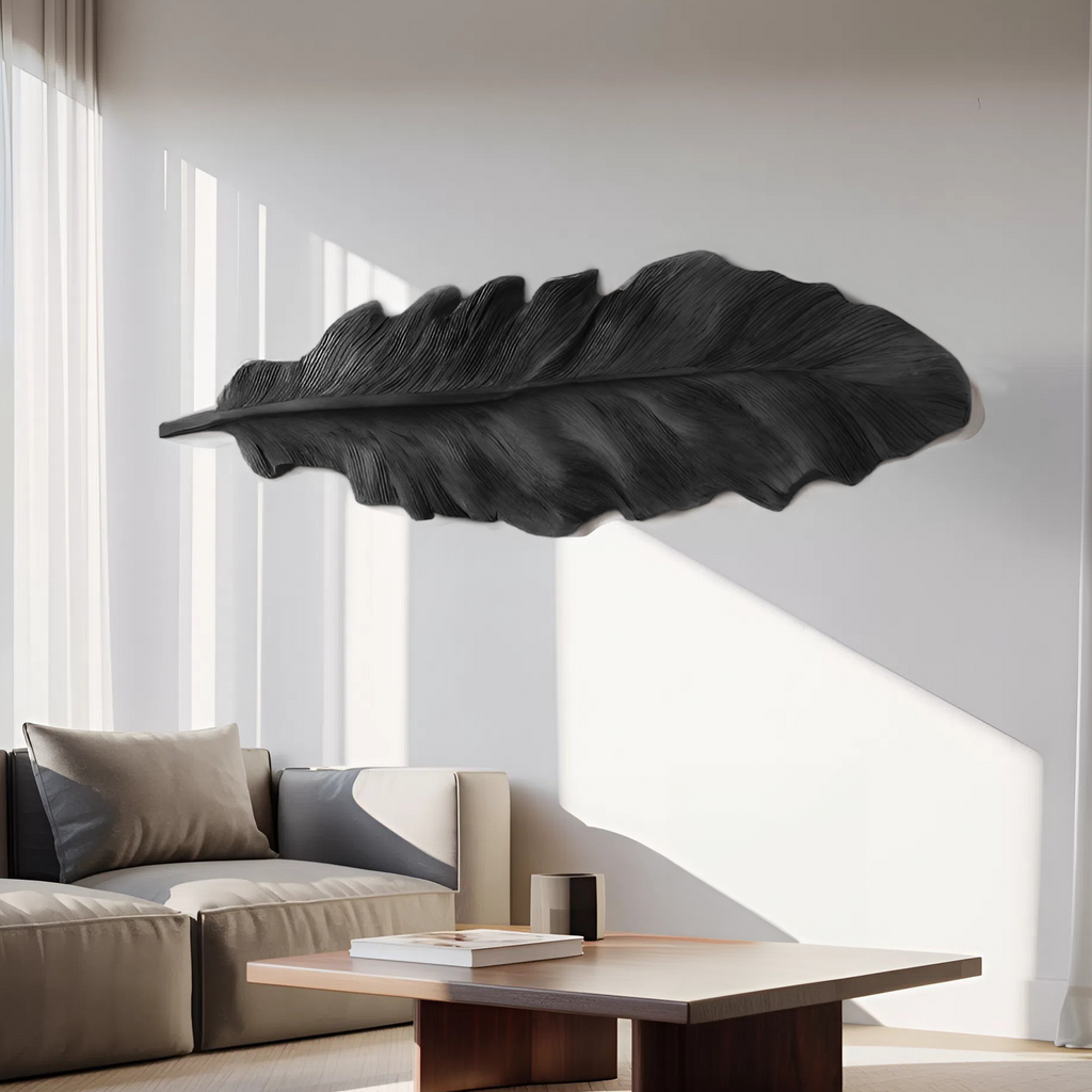 Handcrafted Feather Wall Sculpture For Living Room Decor