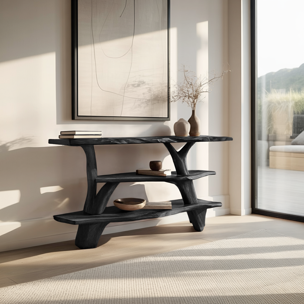 Modern Live Edge Entryway Table For Bedroom Furniture Decoration