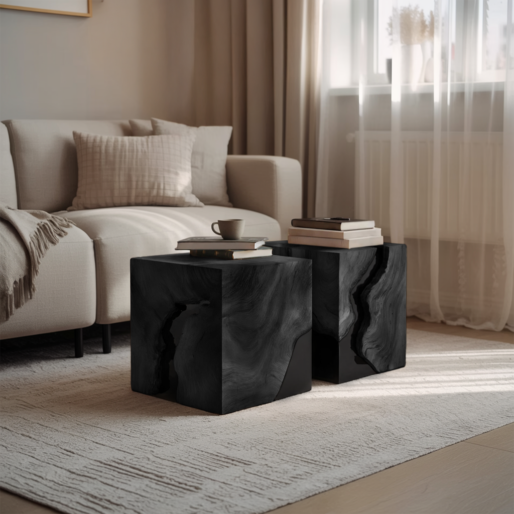 Modern Solid Wood Square Coffee Table For Home Style