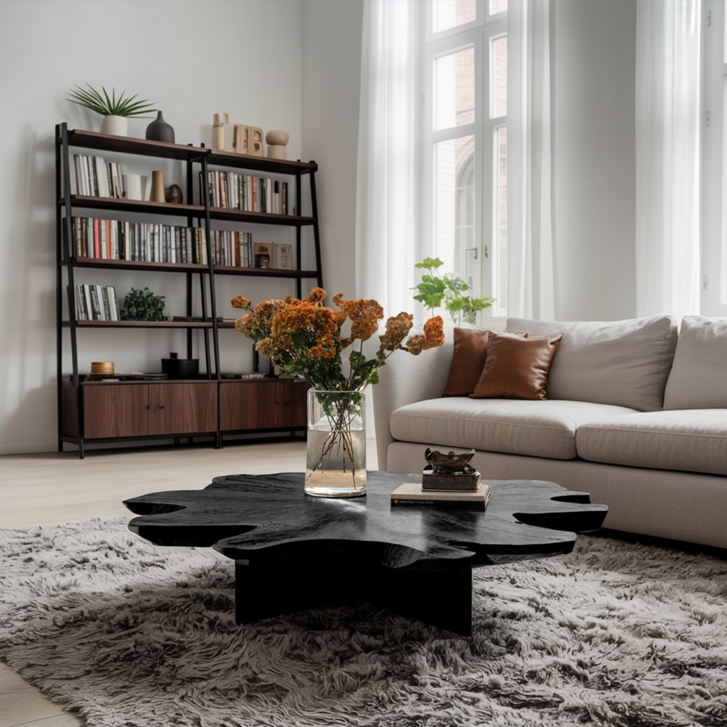 Farmhouse Solid Wood Table For Cozy Living Room
