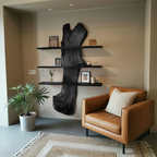 Rustic Live Edge Wall Shelf For Modern Living Room And Entryway