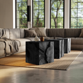 Farmhouse Wooden Cube Table For Modern Furniture Design
