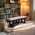 Handcrafted Curved Wood Bench For Furniture Styling