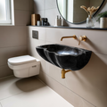 Modern Wall Mounted Wooden Bathroom Sink For Space Saving Bathroom Decor