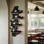 Farmhouse Live Edge Wine Holder For Entryway Furniture Decor