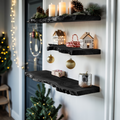 Mid Century Wooden Floating Shelf For Christmas Living Room Decor
