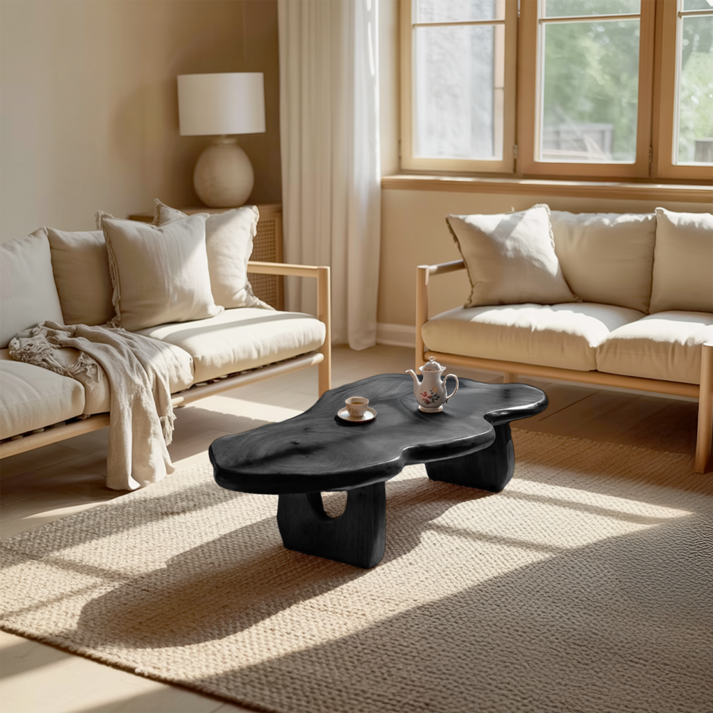 Modern Wooden Live Edge Coffee Table For Furniture Decor