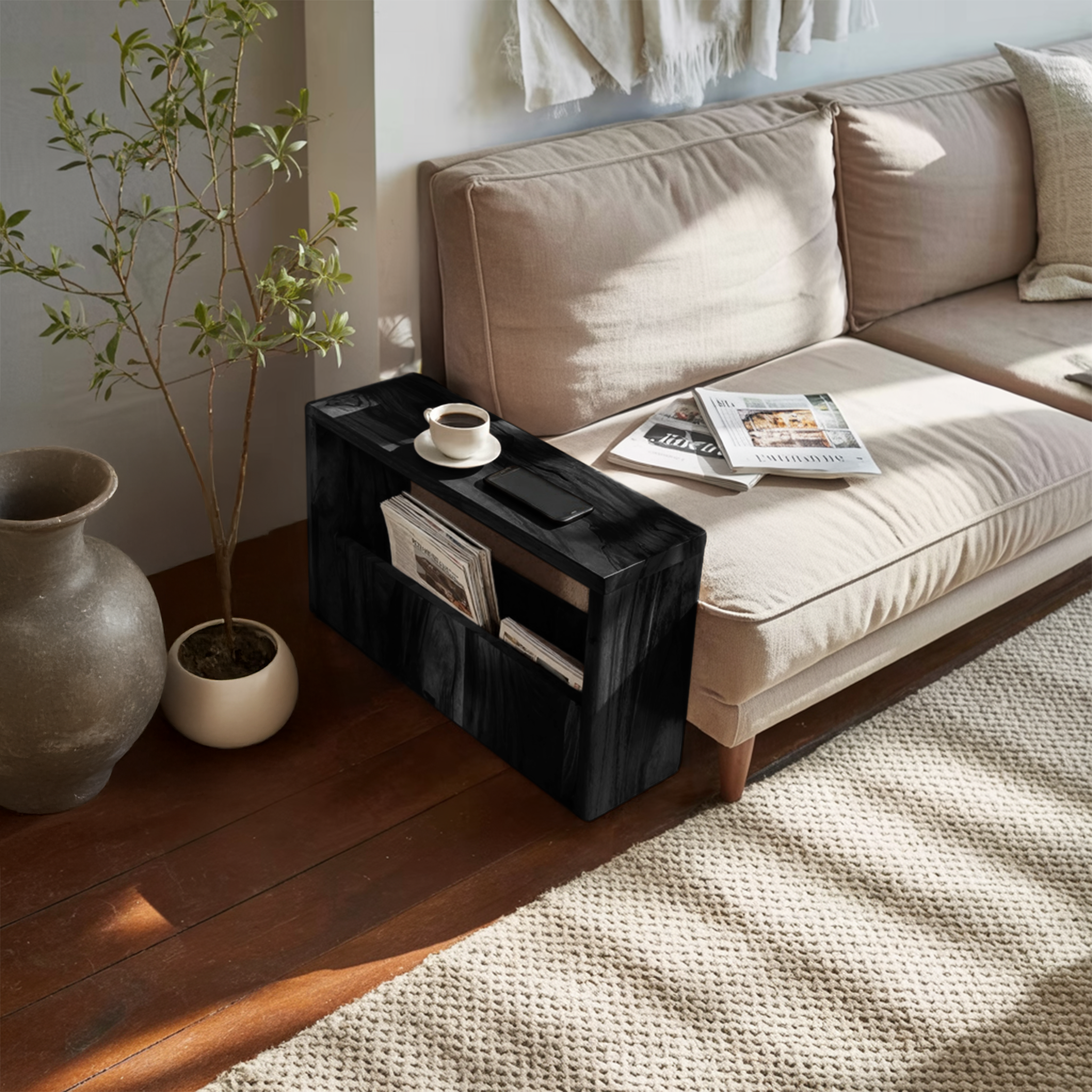 Modern Live Edge Side Table For Furniture Decoration