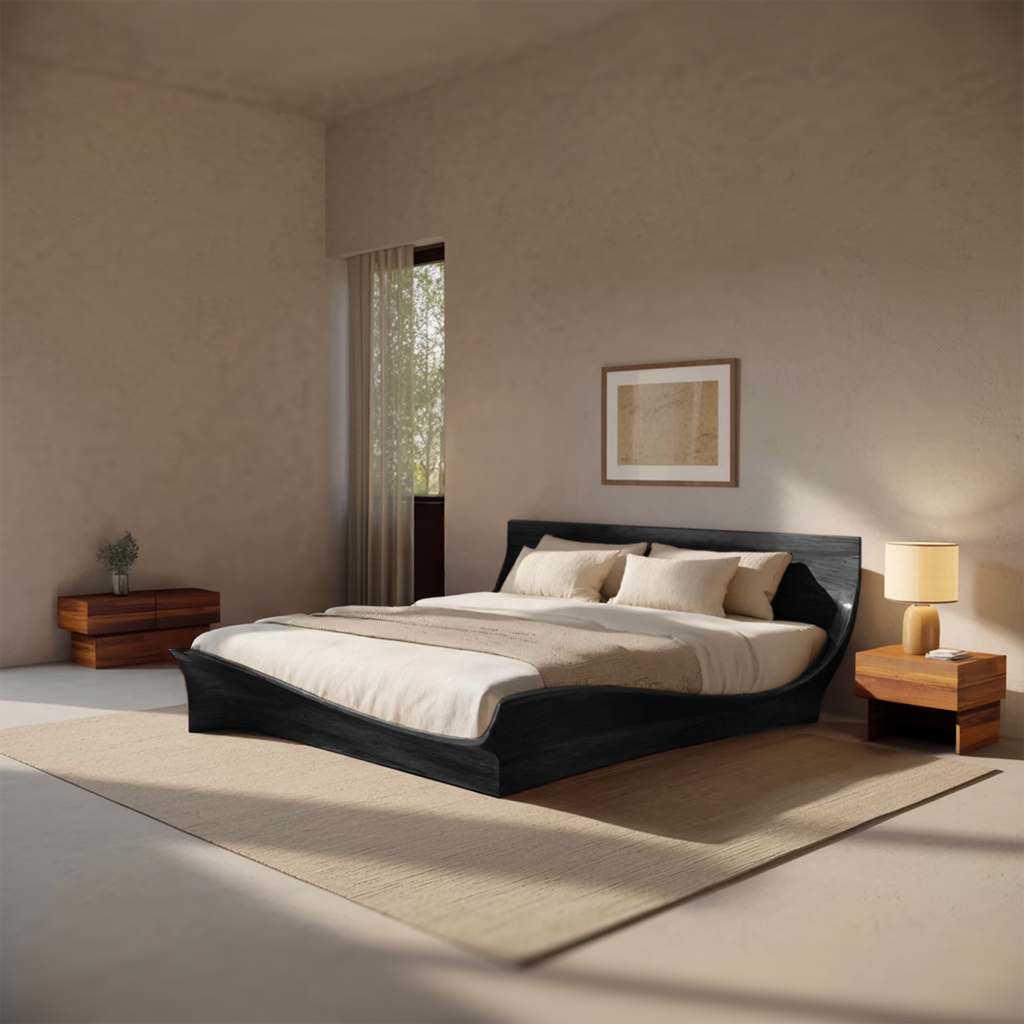 Handcrafted Bed Frame And Headboard For Modern Bedroom