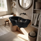 Farmhouse Live Edge Wood Vanity Sink For Natural Furniture Decor