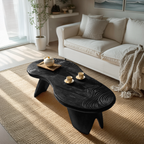 Farmhouse Irregular Abstract Coffee Table For Living Room