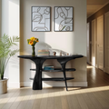 Mid Century Wooden Entry Table For Living Room Styling