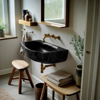 Modern Wall Mounted Wooden Bathroom Sink For Elegant Bathroom Interior