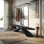 Sculptural Organic Bench For Entryway Or Living Room