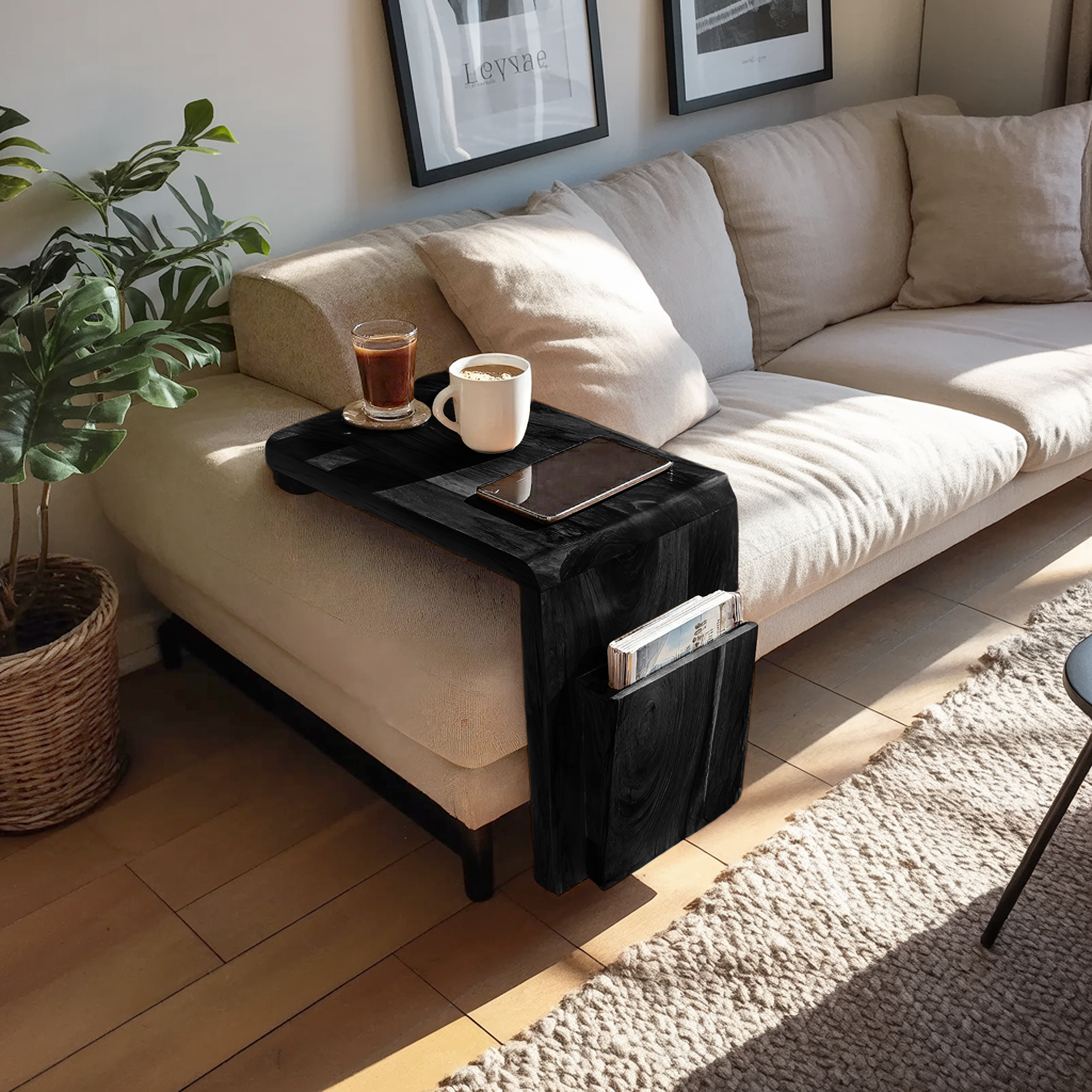 Modern Solid Wood Armrest For Living Room Decor