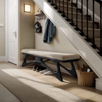 Modern Flowing Wood Bench For Furniture Accent